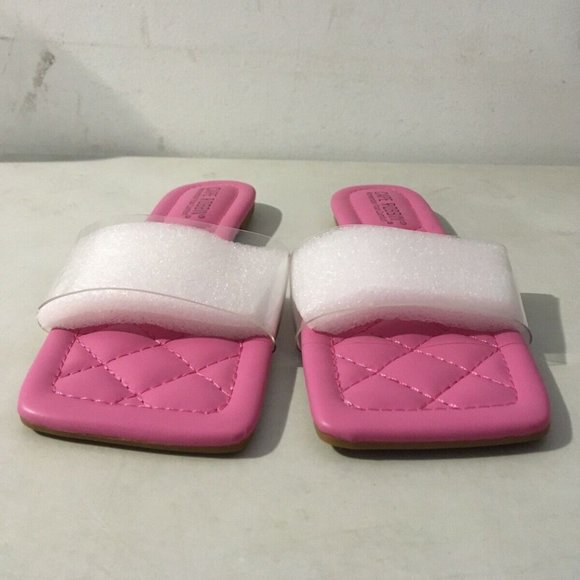 NWT CAPE ROBBIN KEKO SLIDE SANDALS PINK WITH CLEAR STRAP 5.5 & 6.5 - Picture 11 of 16